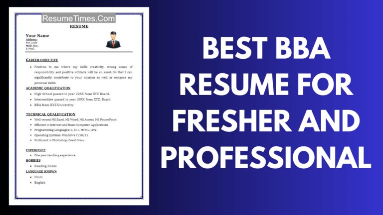 BBA Resume