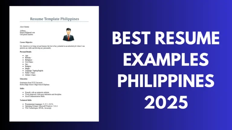 Resume Examples Philippines